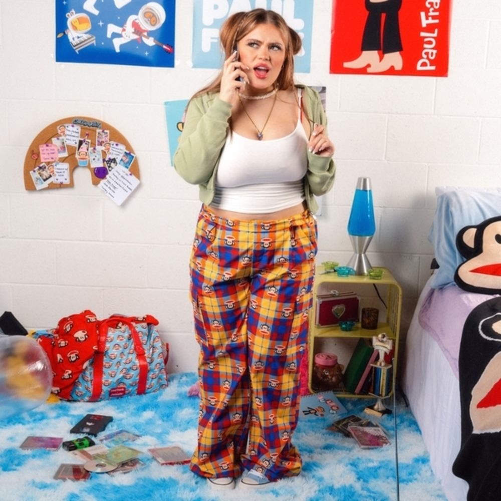 Paul Frank Plaid Pants - Blue and Yellow - Picture 3 of 3